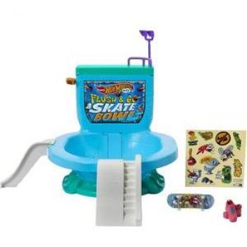 Hot Wheels Skate Pista de Patinaje Acción en Cadena Mattel HXL16 - Conjunto iniciación skate Bowl, incluye pista de patinaje, acción en cadena, diseño atractivo, compatible con otros sets Hot Wheels