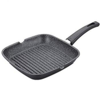 Royalty Line Sartén Parrilla con Revestimiento de mármol 24 cm Negro RL de ag24 m