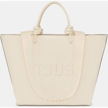 Bolso Tous La Rue New - Beige con detalles en tono crema