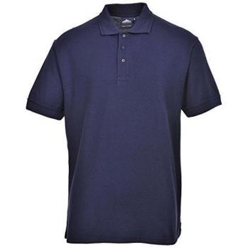 Polo de Trabajo Portwest Naples en Tejido Piqué, Color Marino, Tamaño 5XL