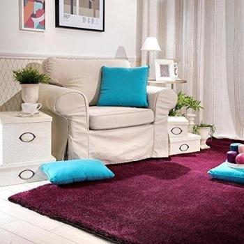 Sancarlos - Alfombra Salón Sacha Morado - De Pelo Largo - Fácil Mantenimiento - Varias Tallas Disponibles, 170X240 Cm