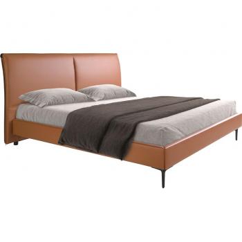 Cama polipiel ANGEL CERDÁ 7158C color marrón, dimensiones 205 x 212 x 110 cm