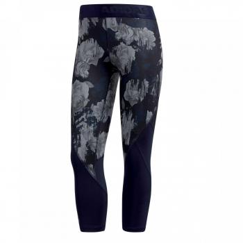 Adidas Alpha Skin Sport Tight 3/4, otoño/Invierno, Mujer, Color Legend Ink/Print, tamaño Medium