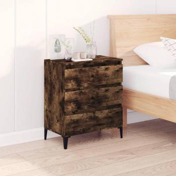Aparador de madera contrachapada color roble ahumado 60x35x70 cm