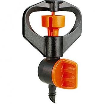 Claber 91250 Oblong Hole Micro Sprinkler 360° Adjustable, Black/Orange/Grey