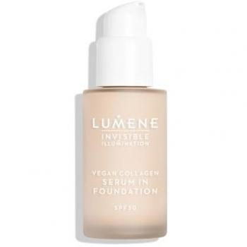 Lumene Invisible Illumination Vegan Collagen Serum Foundation SPF30 - Lightweight Nourishing Makeup 30ml