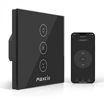 ãLED ControlableãWifi Interruptor Persiana, Maxcio Interruptor TÃ¡ctil Inteligente WiFi Controlable de APP y Voz, Compatible con Alexa y Google Home con Temprizador para Motor Persiana Tubular