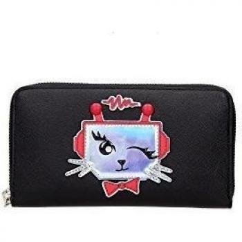 Cartera Karl Lagerfeld Mujer PVC Negro, Rojo y Plata 61KW3220BLACK Negro 2x10.5x19 cm
