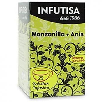 Infutisa Infusión de Manzanilla y Anís Caja 10x25 Bolsitas, 25 filtros, 1.3g cada bolsita