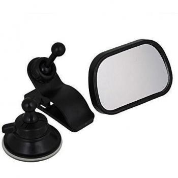 BQLZR negro vista posterior Espejo posterior del asiento de coche para bebé Vista en vista con clip y ventosa