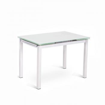 Mesa Extensible de Vidrio Templado Blanco 130-200 x 80 cm