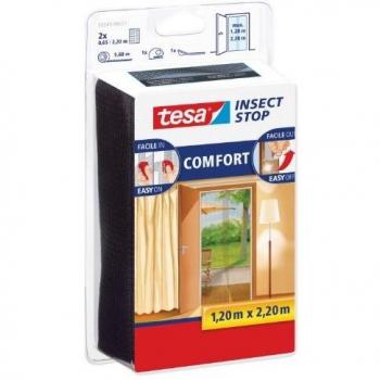 TESA 55345-00021-00 - Malla anti-insectos puertas Negra 2u x 0,65m x 2,20m