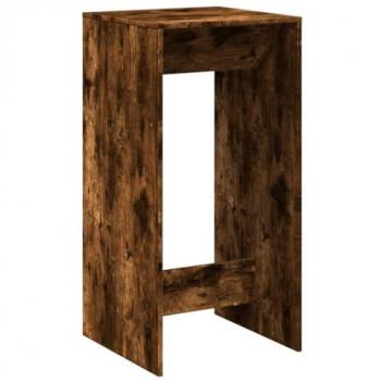 Mesa alta de bar en madera ingeniería roble ahumado 51x50x103,5 cm