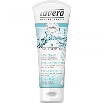 Lavera Basis Sensitiv Foot Cream with Macadamia Oil and Clay, 75ml