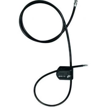 ABUS 58477 Cable Acero antirrobo Moto, Negro, 185 cm