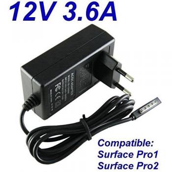 CARGADOR ESP Cargador Corriente 12V 3.6A Compatible con reemplazo para Tablet Microsoft Surface Pro1 Pro 1 Pro2 Pro 2 Wall Plug Pared Recambio Replacement