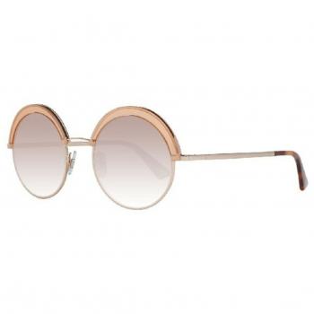 Rose Gold Round Sunglasses for Women - Web Eyewear WE0218 51 mm