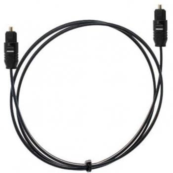 Cable Toslink Audio Digital Fibra Óptica 3m Doble Macho Negro para DVD, HDTV, Blu Ray, Consolas y Smart TV
