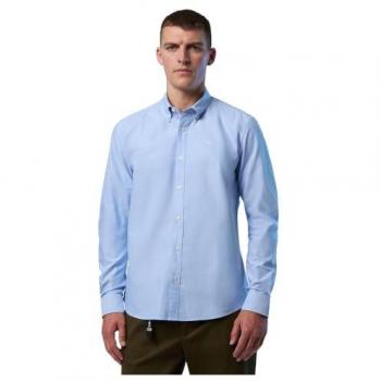 North Sails Embroidered Light Blue Cotton Shirt Regular Fit - Size S