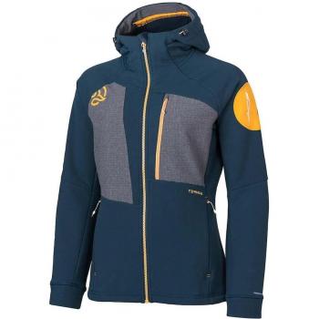 Ternua - Chaqueta de mujer Lekka Hard Hood 2.0 Jkt W Ternua, chaqueta con capucha, color azul oscuro, talla XL