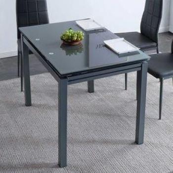 Mesa de comedor extensible Milán gris 75x110-170x70 cm