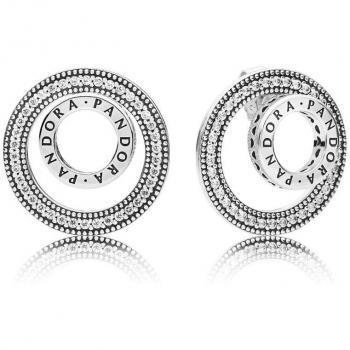 Pandora Pendientes de botón Mujer plata - 297446CZ