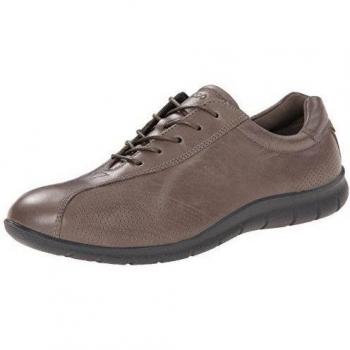 Ecco BABETT - Derby cordones de piel lisa mujer, color gris, talla 42