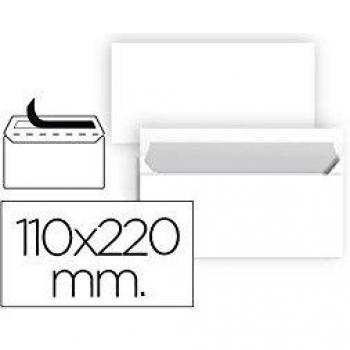 Sobre Americano Blanco Liderpapel N2, 110x220 mm con Tira de Silicona, Paquete de 25 Unidades