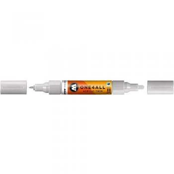 Marcador Molotow One4All Acrílico Twin Recargable 1.5-4 mm Color Gris-Azul Claro