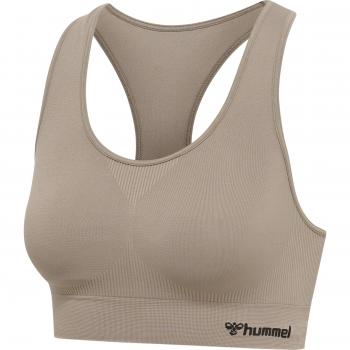 Hummel Tif Women's Seamless Sports Bra - Beige/Driftwood