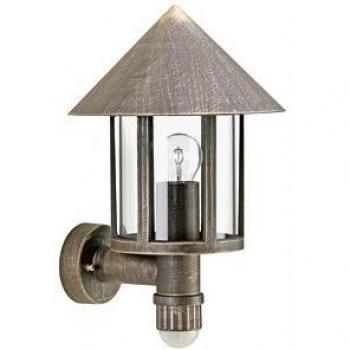 Aplique exterior marrón con sensor de movimiento Laterna