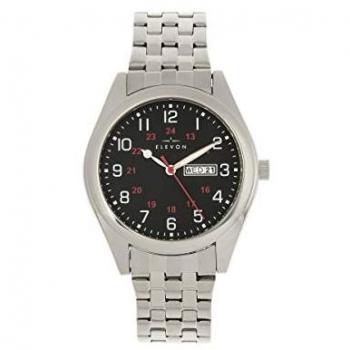 Elevon Gann Men's Day/Date Bracelet Watch - Black & Silver Stainless Steel