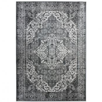 Alfombra de viscosa gris oscuro 120 x 160 cm - THE DECO FACTORY - Vintage - Uni - Sintético