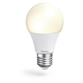Bombilla Inteligente Hama E27 8.5W RGBW, Smart Home, Dimmable, Control por Voz/App (3 Unidades)