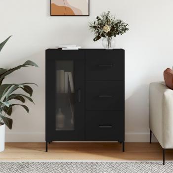 Aparador negro de madera multicapa 69,5x34x90 cm