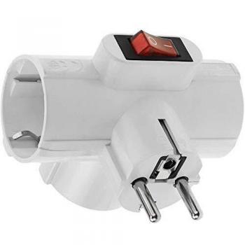ADAPTADOR RED TRIPLE SCHUKO 16A/250V CON INTERRUPTOR