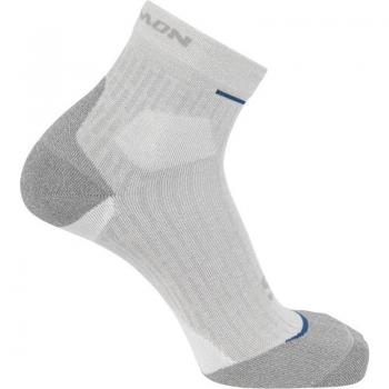 Calcetines de running Salomon Ultra Glide Ankle - Blanco/Azul Radian (L)