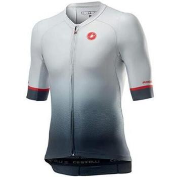 CASTELLI Aero Race 6.0 - Camiseta para Hombre, Hombre, Camiseta, 4520011, Silver Gray/Dark Gray, L