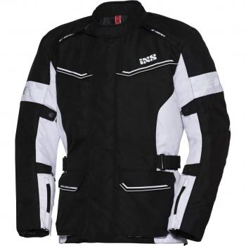 IXS EVANS-ST Touring - Chaqueta de motorista para mujer, color negro y blanco