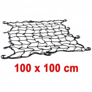 carparts de Online GmbH 27891 corte de equipaje para maletero Red elástico con 10 ganchos negro 100 x 100 cm