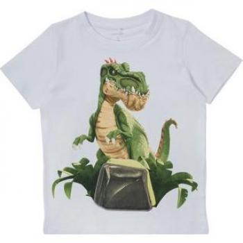 Camiseta NMMGIGANTOSAURUS para niño, color blanco, corte regular