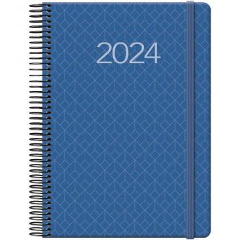 Agenda 2024 Dohe Newport Día Página 14 x 20 cm Encuadernación Espiral Metálica Color Azul Castellano Ref.12740-24