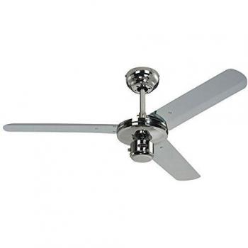 Westinghouse Industrial Ventilador de Techo, Acabado en cromo con aspas en cromo