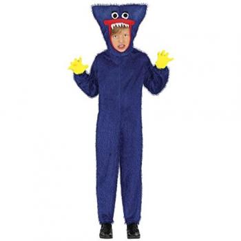 Disfraz de Huggy Wuggy de Peluche Malvado Azul para Niños 5-6 Años