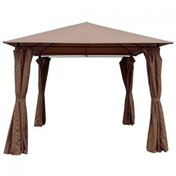 habitatetjardin Cenador-Pergola Shana Color Topo en Poliester 3 x 3 x 2.6 m