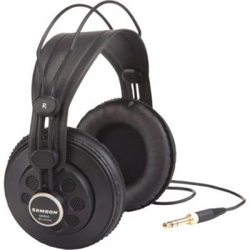 Auriculares de Estudio Samson SR850 - Auriculares con cable, diseño abierto, respuesta de frecuencia de 10 Hz a 30 kHz, impedancia de 32 ohmios, controladores de 50 mm, almohadillas acol