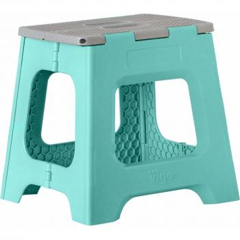 Vigar Taburete Plegable Compact de Color Turquesa de 32 cm de Altura