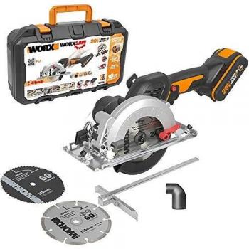 WORX WX531 Sierra Circular Brushless Worxsaw 20V 2Ah, Negro