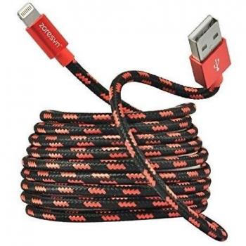 Zoresyn Lightning Largo Cable 2M/6.6ft de nylon trenzado cuerda de carga del cable de datos para el iPhone ipad ipod-