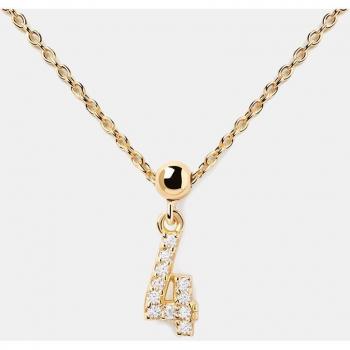 Charm PDPAOLA Nº 4 Plata con Baño Oro y Circonitas